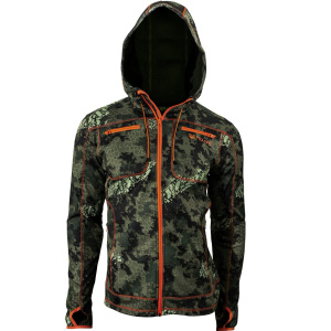 Thon Hoidie 3d Fade Camo Green/Orange Softsheell