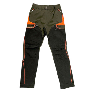 Pantalone stretch verde arancio