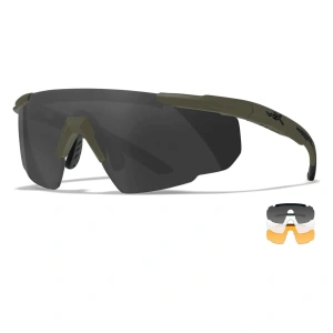 Wiley X | SABER ADVANCED Mod 308G - Occhiali balistici con 3 set di lenti