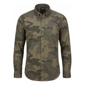 camicia cotone camouflage